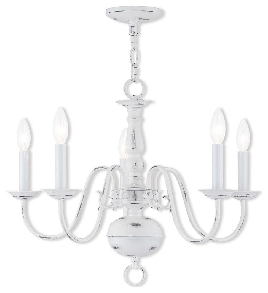 Williamsburgh 5-Light Chandelier, Antique White