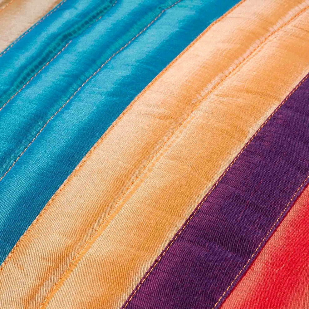 Quilted Pillow Cover Malaga, Multicolor, 23.6"x23.6"