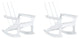 WestinTrends Set of 2 Modern Adirondack Outdoor Rocking Chairs, White