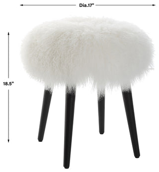 Uttermost Wooly Sheepskin Accent Stool