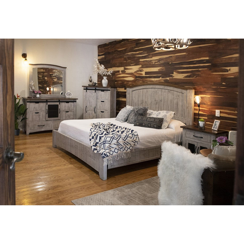 Crafters and Weavers Greenview Barn Door Dresser / Chest - Gray