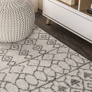 Izil Moroccan Beni Souk Area Rug, Cream/Gray, 3 X 5