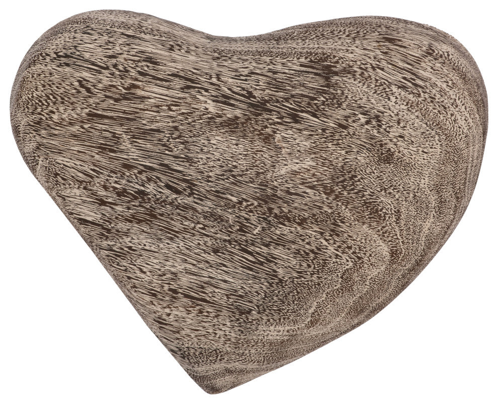 Heart Wall Tile, Chamcha Wood, Gray Stone