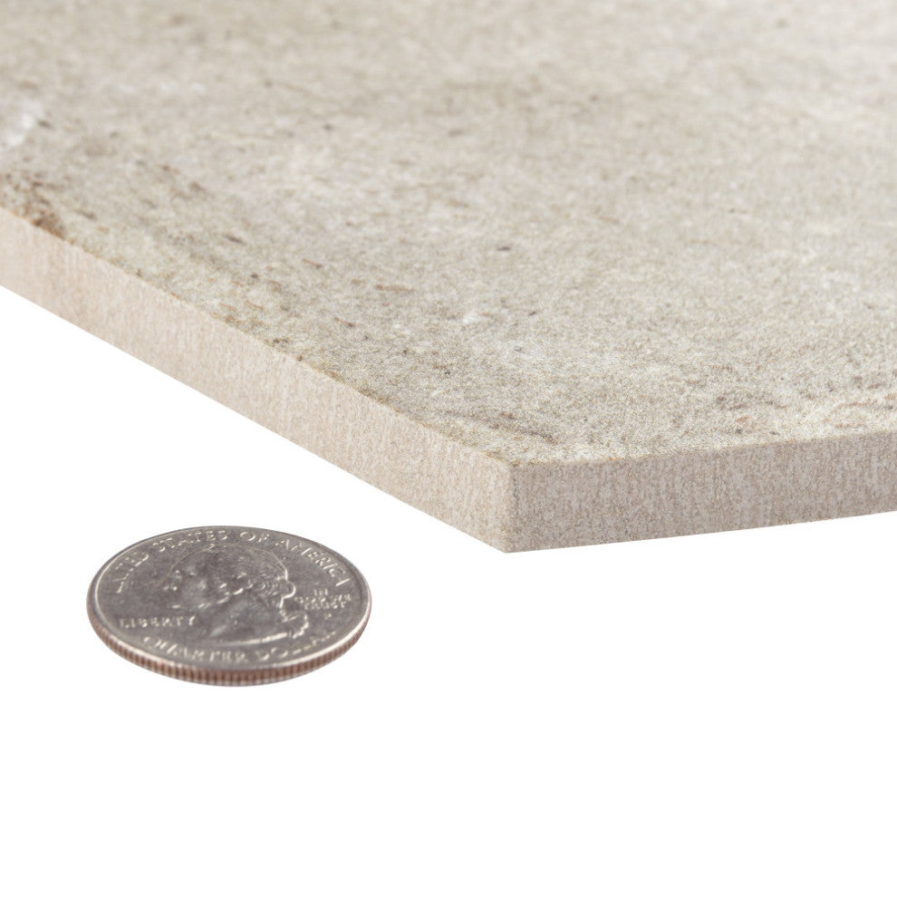 D'Anticatto Hex Bianco Porcelain Floor and Wall Tile