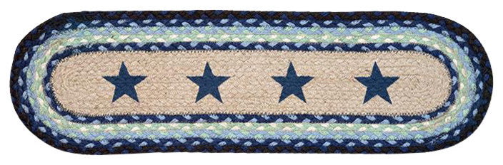 St-Blue Stars Oval Stair Tread 27"x8.25"