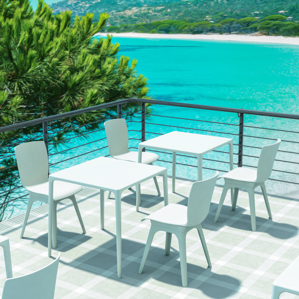 Compamia Mio PP Modern Chair, Set of 2, White