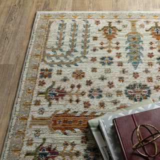 Adeline Ancient Traditions Ivory/Gold Area Rug Runner 2'3" x 8'