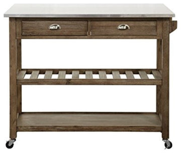 Sonoma Kitchen Cart with Drop-Leaf [Barnwood Wire-Brush]
