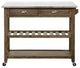 Sonoma Kitchen Cart with Drop-Leaf [Barnwood Wire-Brush]