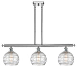 Deco Swirl 3-Light Island-Light, Polished Chrome, Clear