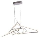 Chrome Stainless Steel Geometric LED Chandelier