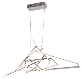 Chrome Stainless Steel Geometric LED Chandelier