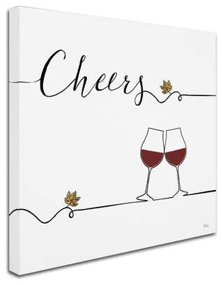 Veronique Charron 'Underlined Wine V' Canvas Art, 18x18