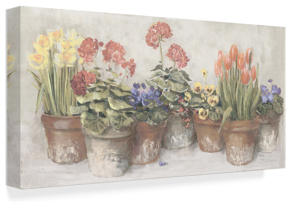 Carol Rowan 'Spring In The Greenhouse Neutral' Canvas Art
