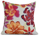 18x18", Floral Outdoor Pillow, Red