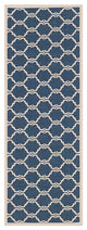 Safavieh Courtyard Cy6009-268 Navy, Beige Area Rug, 2'3" X 6'7"