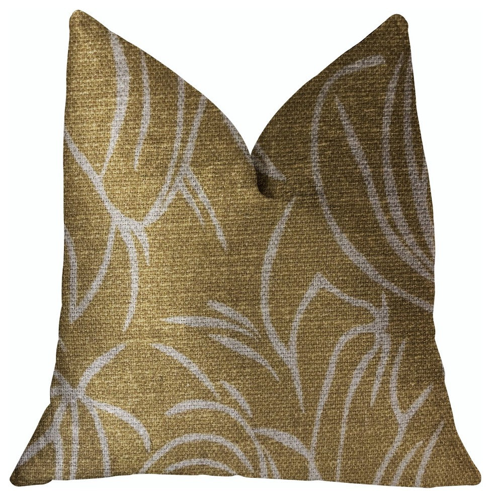 Mira Mirage Gold Luxury Throw Pillow, 20"x30" Queen