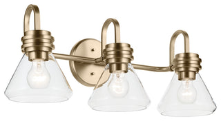 26" 3-Light Vanity Light With Clear Glass