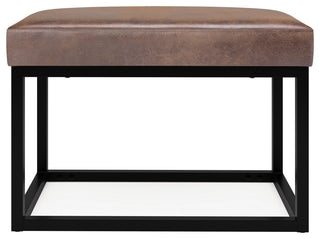 Reynolds Small Bench, Distressed Chestnut Brown