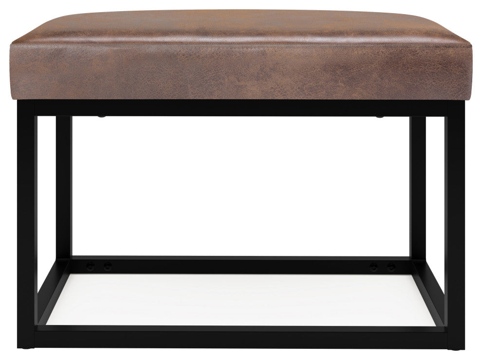 Reynolds Small Bench, Distressed Chestnut Brown