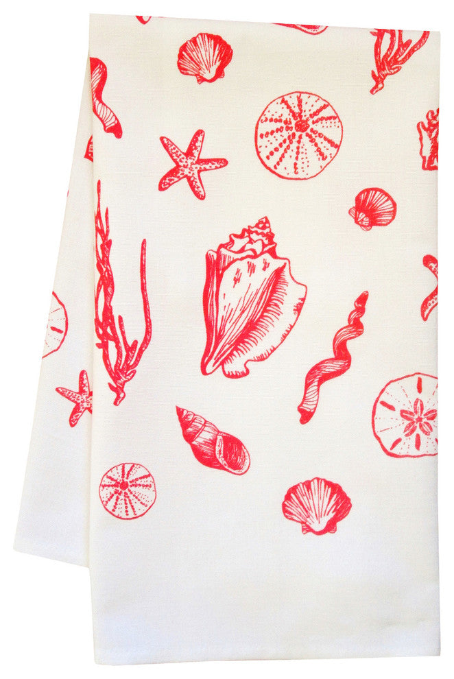 Organic Coral Shell Tea Towel