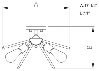 Estelle 17" Semi-Flush Mount, Natural Brass