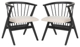 Safavieh Noah Spindle Dining Chair, Set of 2, White Oak/Gray