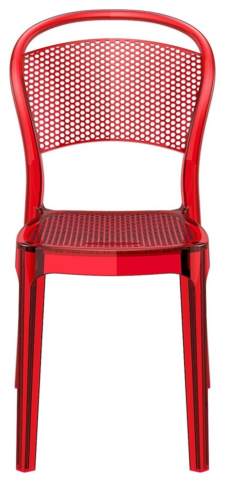 Compamia Bee Dining Chairs, Set of 2, Transparent Red