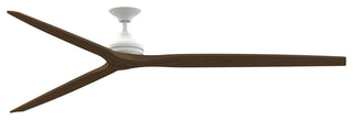 Fanimation Spitfire 96" Fan, matte White Motor, Whiskey Wood Blades