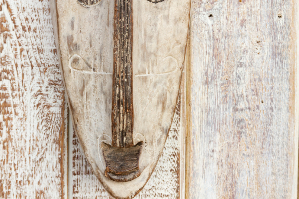 Carved and Painted Gabon Fang Mask