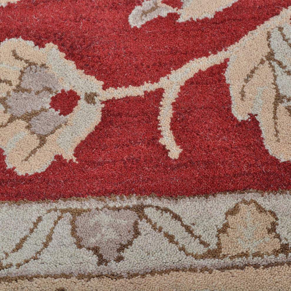 HAND TUFTED WOOL ECO-FRIENDLY AREA RUGS - Square,Red Gold,Oriental