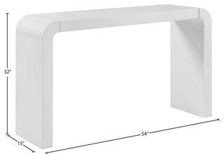 Toulon Oak Veneer Console Table, White