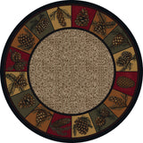 Kindred Cones OKA Rustic Area Rug , 7'7"x7'7"