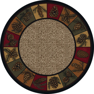Kindred Cones OKA Rustic Area Rug , 7'7"x7'7"