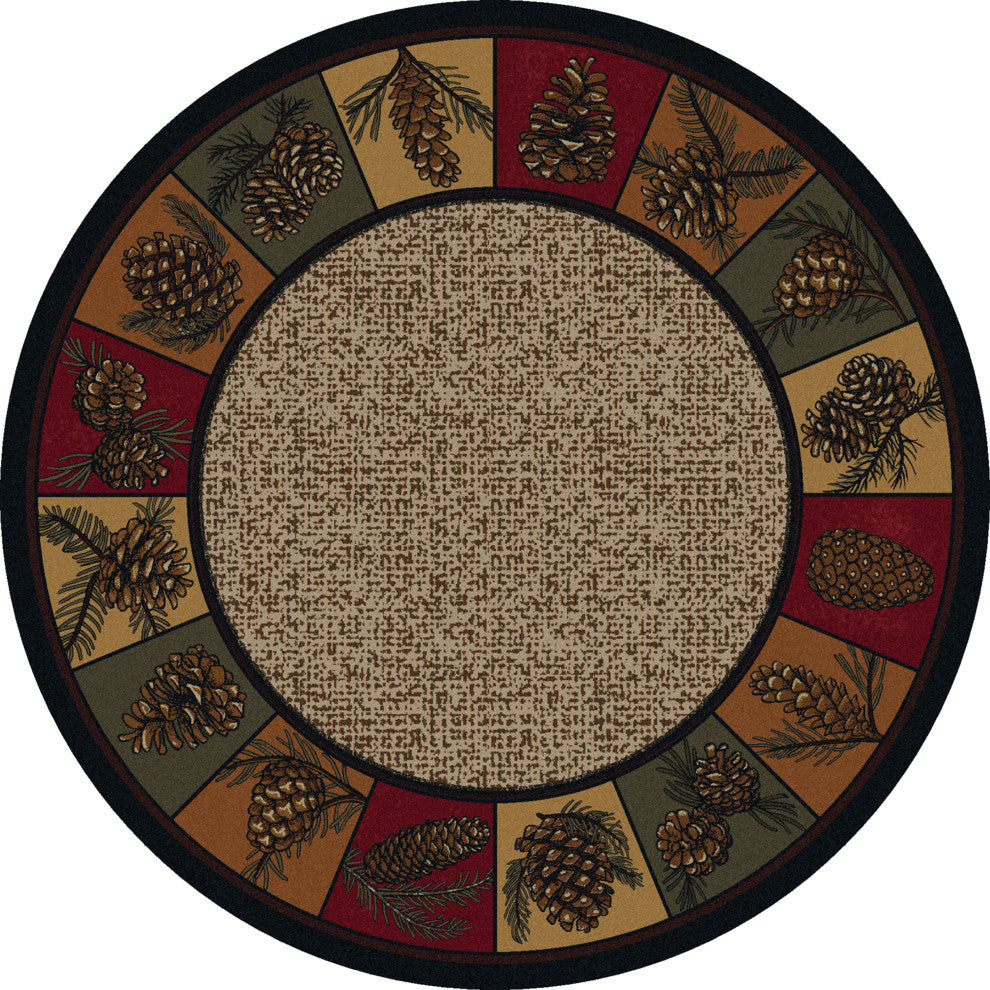 Kindred Cones OKA Rustic Area Rug , 7'7"x7'7"