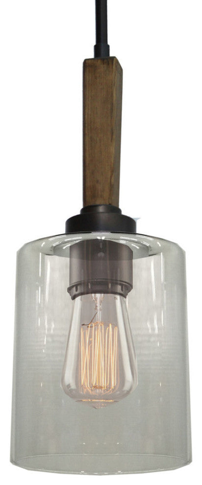 Legno Rustico 1-Light Brunito Pendant