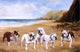 Reuben Ward Binks Bulldogs on the Beach, 18"x27" Gallery Wrapped Canvas Print