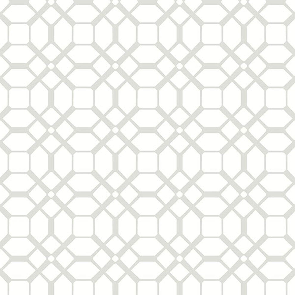 Shades, Damask Geometric Graphic Cream Wallpaper Roll