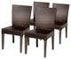 4 Barbados Armless Dining Chairs Espresso