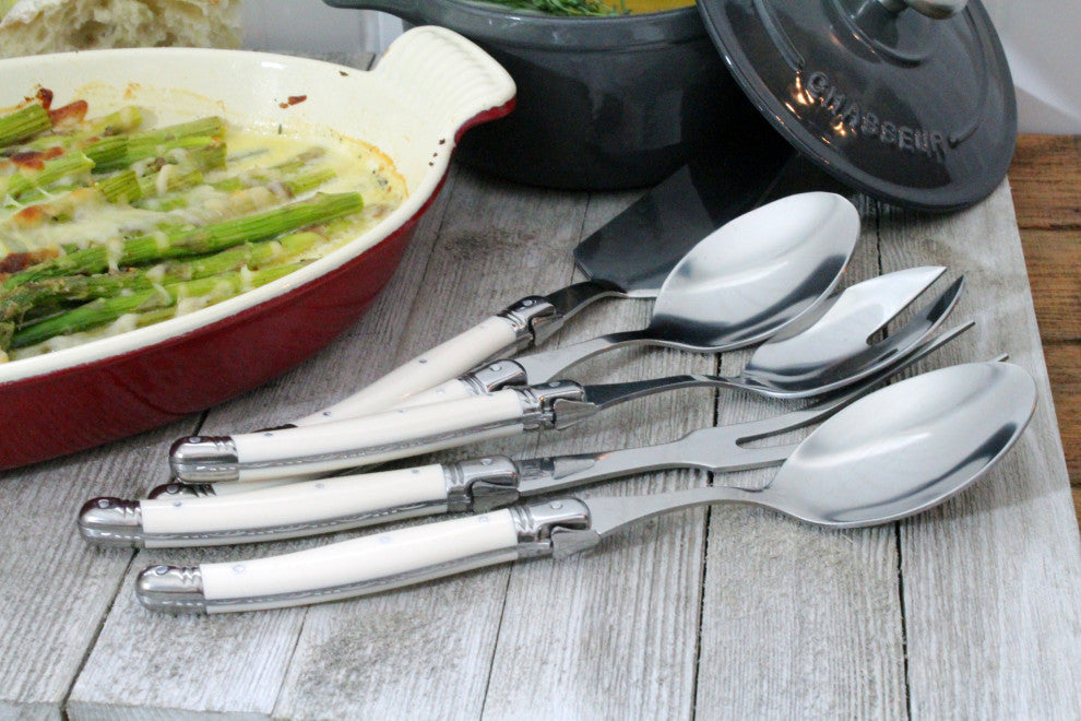 5-Piece Laguiole Hostess Set, Faux Ivory by French Home