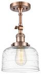 INNOVATIONS 201F-AC-G713 1-Light Semi-Flush Mount Antique Copper