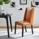 Baron Vegan Leather Dining Chair, Tan