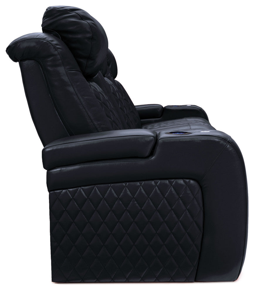 Seatcraft Euphoria Home Theater Seating, Black, Sofa