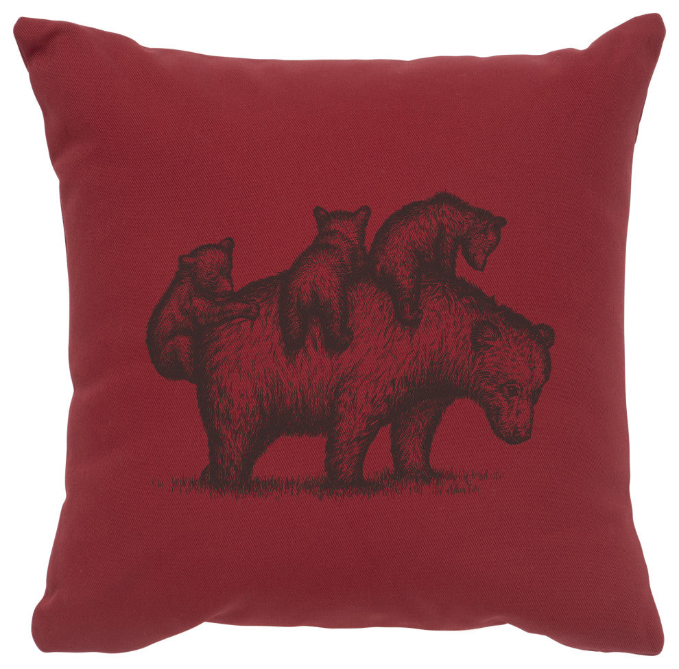 Image Pillow 16x16 Mama Bear Cotton Brick
