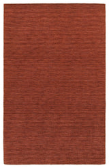 Arista Solid Red Hand-Crafted Area Rug, 6'x9'