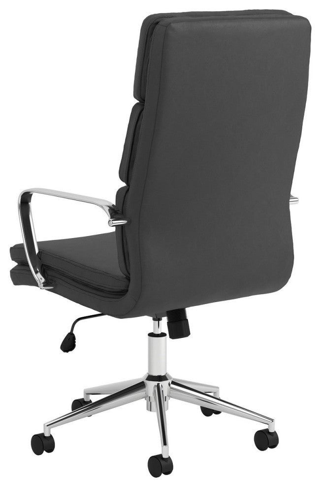 High Back Upholstered Office Chair, Black