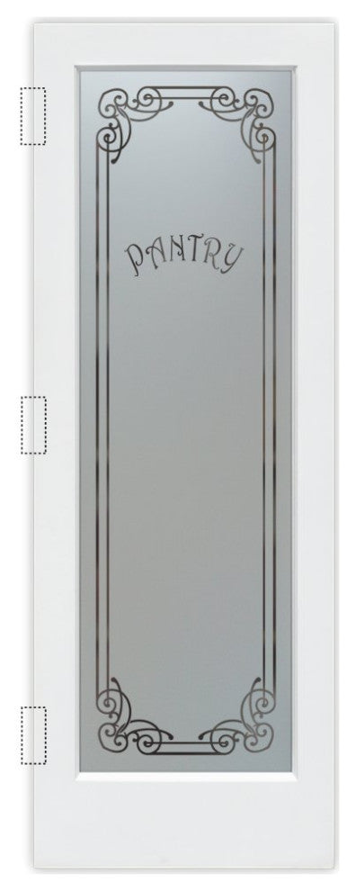Pantry Door - Naples Harrington - Primed - 24" x 84" - Book/Slab Door