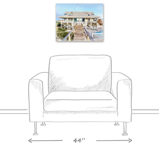 Steves Beach House 20x16 Canvas Wall Art