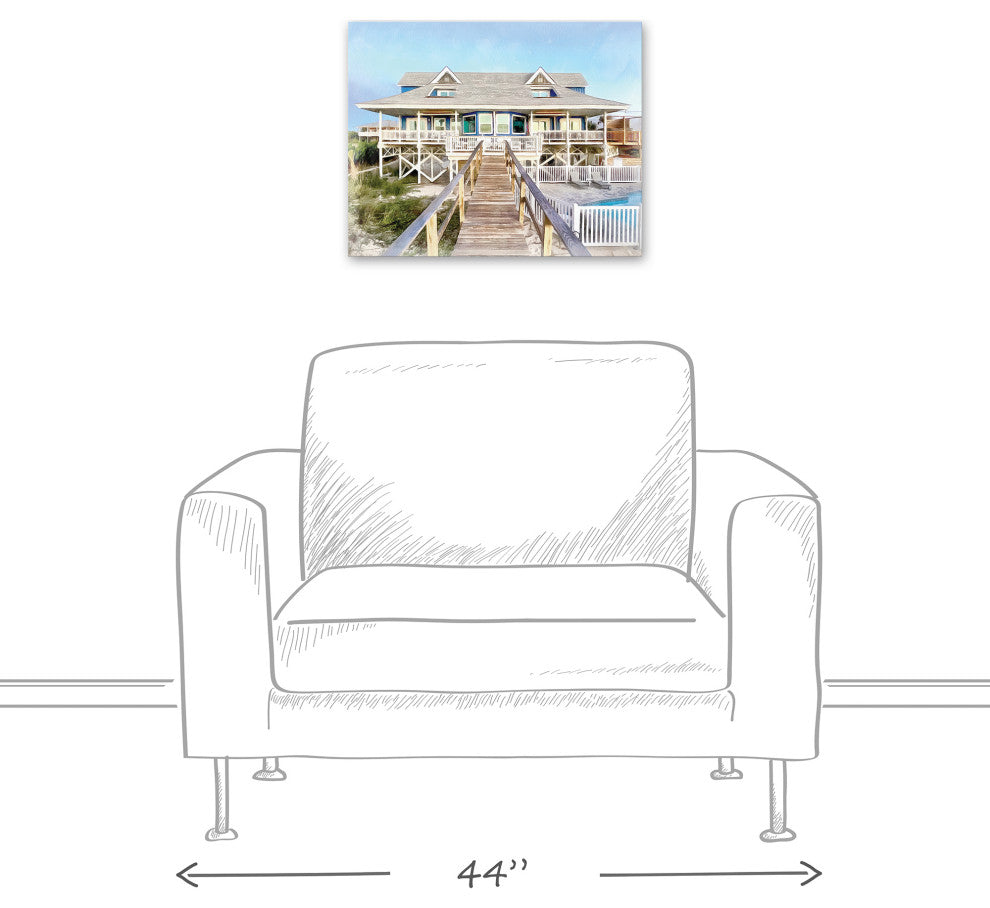 Steves Beach House 20x16 Canvas Wall Art