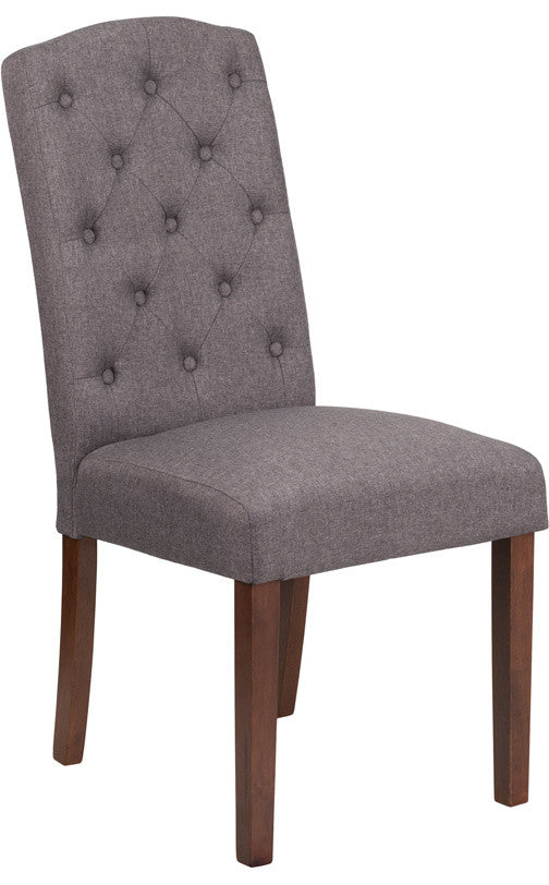Hercules Grove Park Series Gray Fabric Tufted Parsons Chair